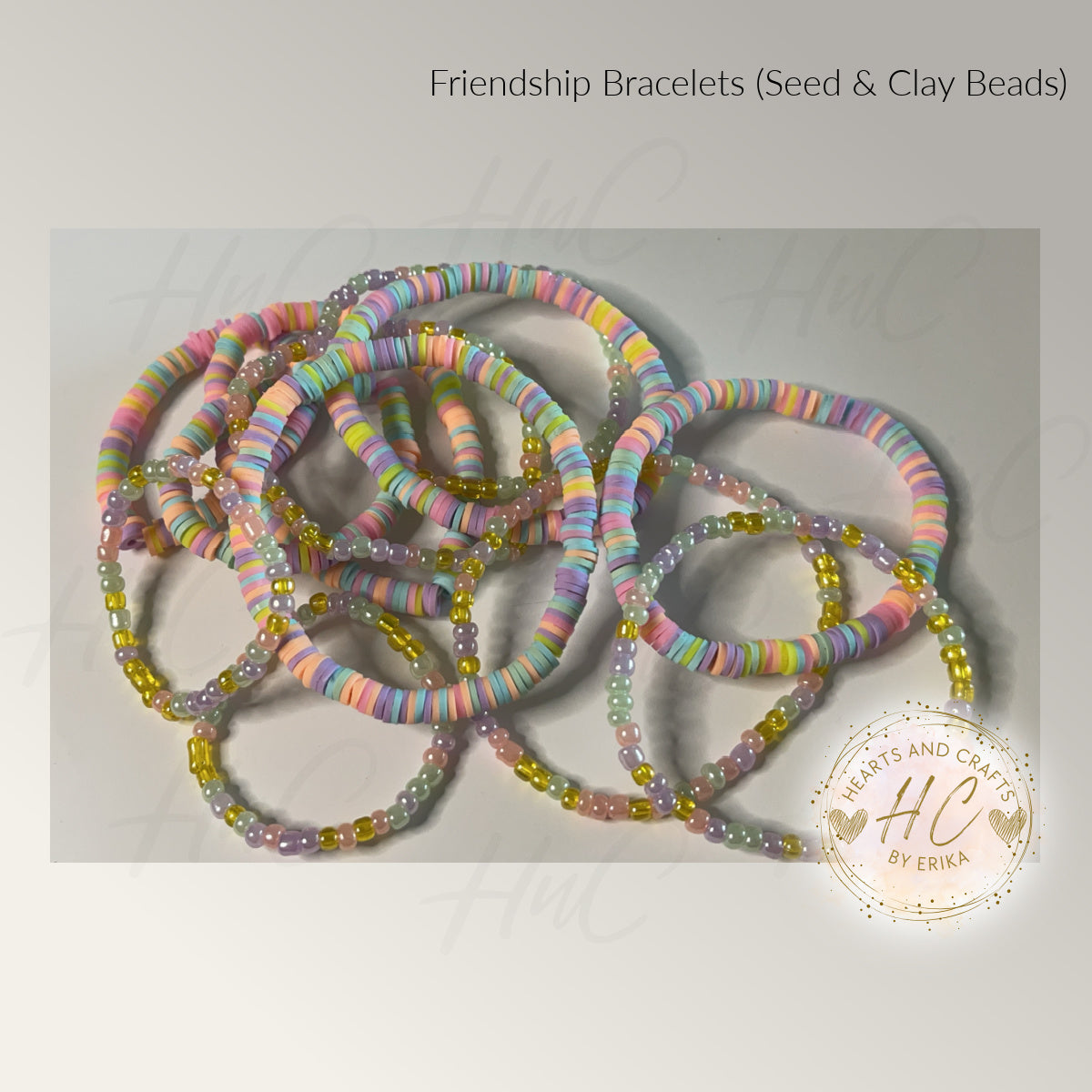 Heishi Bracelets - Seed Bead & Heishi Clay - Confetti Collection