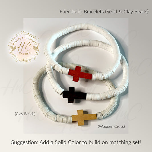 Heishi Bracelets - Seed Bead & Heishi Clay - Cross Collection
