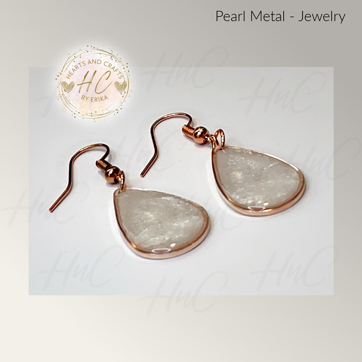 Pearl Collection - Medium Drop Hook Dangle (White)