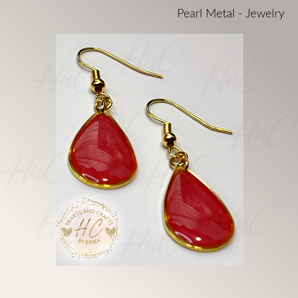 Pearl Collection - Medium Drop Hook Dangle (Pink)