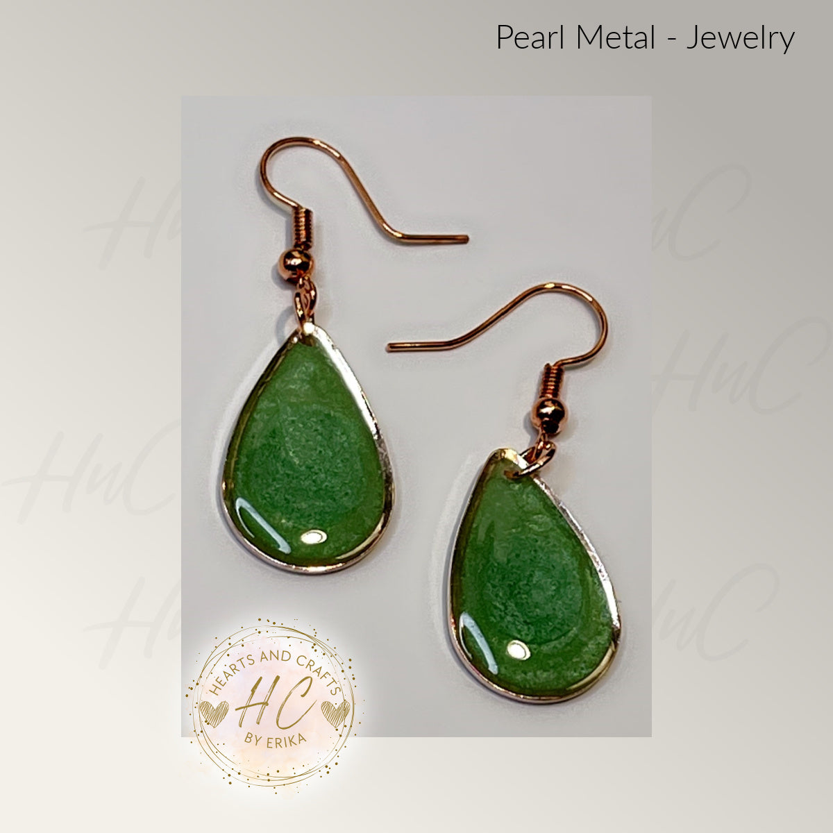 Pearl Collection - Medium Drop Hook Dangle (Lime Green)