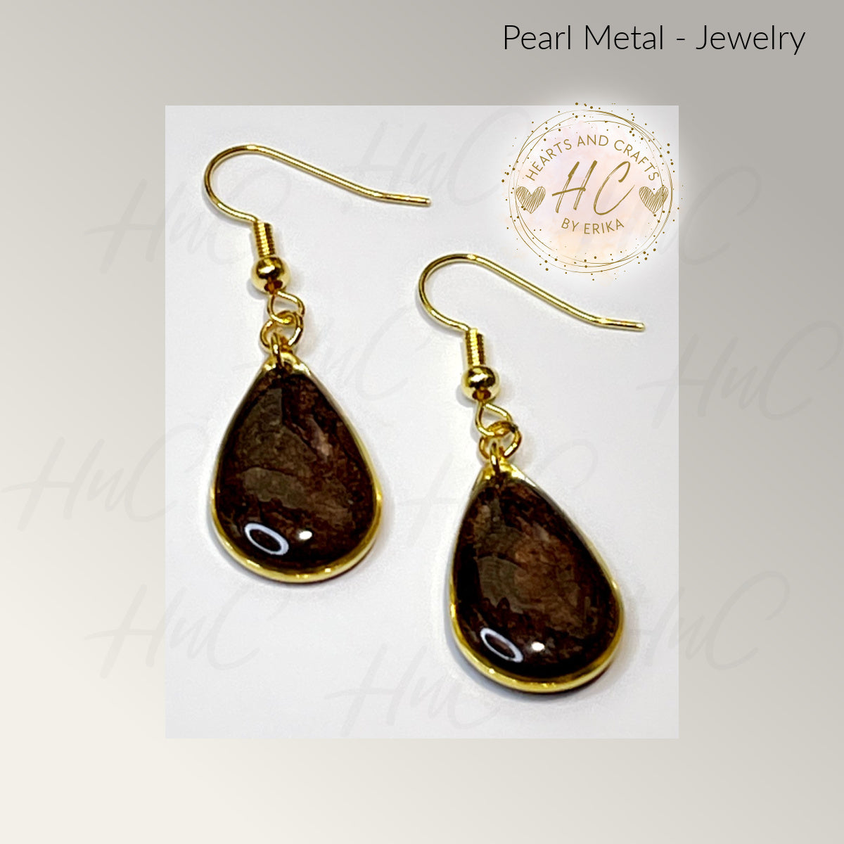 Pearl Collection - Medium Drop Hook Dangle (Dark Purple)