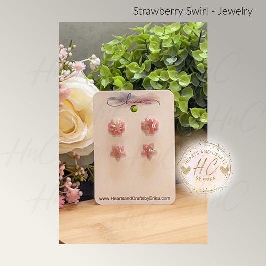 Strawberry Swirl Collection - Stud Set - 2 Pair