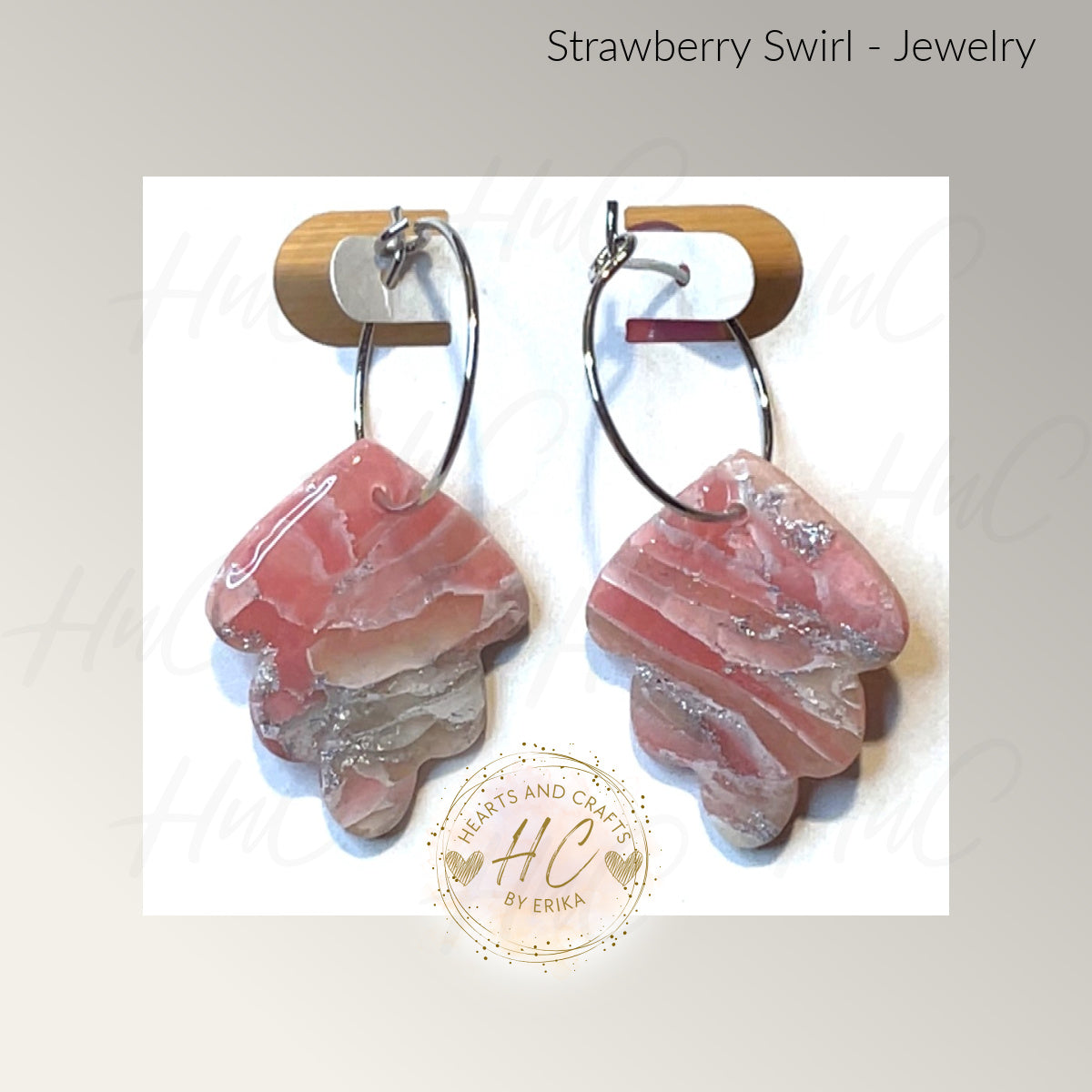Strawberry Swirl Collection - Hoop Dangle