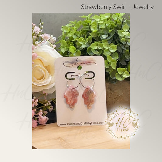 Strawberry Swirl Collection - Hoop Dangle
