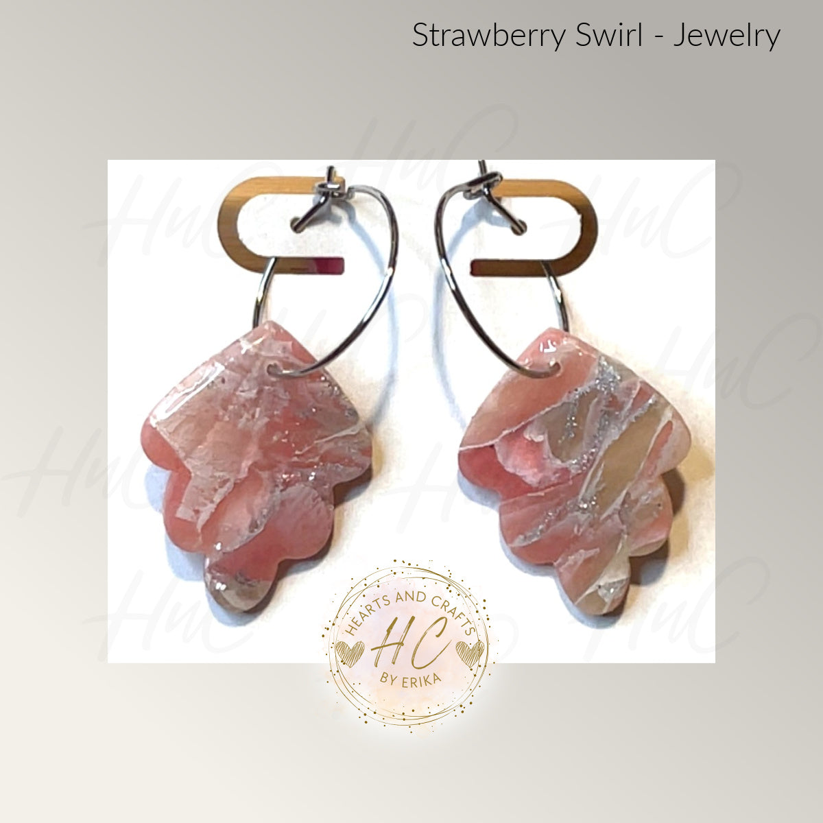 Strawberry Swirl Collection - Hoop Dangle