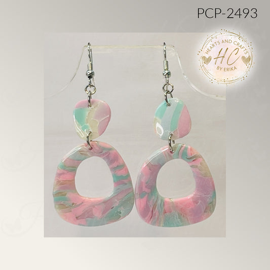 Sherbet Collection - Abstract Oval Hook Double Dangle