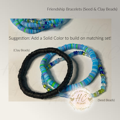 Heishi Bracelets - Seed Bead & Heishi Clay - Turquoise Collection