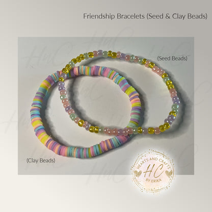 Seed Bead & Clay Bracelets - Confetti Collection