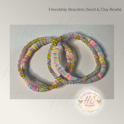 Seed Bead & Clay Bracelets - Confetti Collection