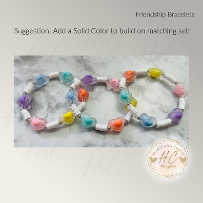 Friendship Bracelets - Heart Beads, Clay & Spacers