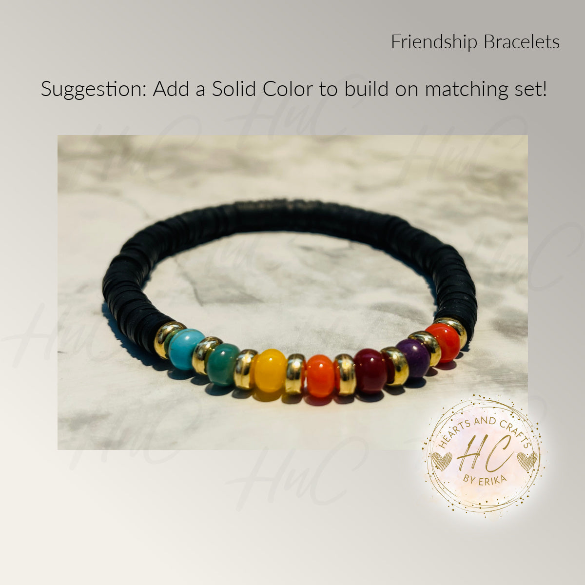 Friendship Bracelets - Rainbow Beads, Clay & Spacers