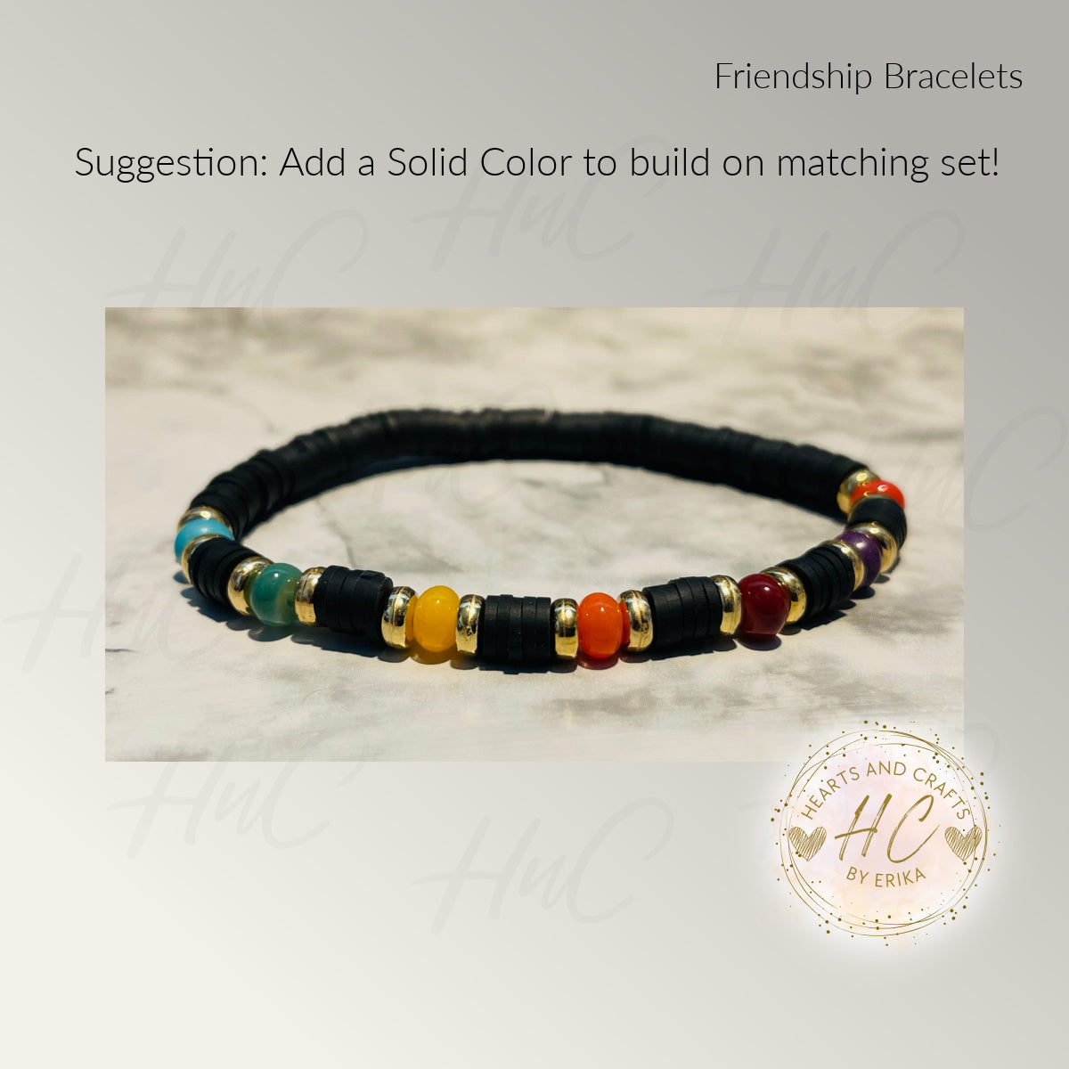 Friendship Bracelets - Rainbow Beads, Clay & Spacers