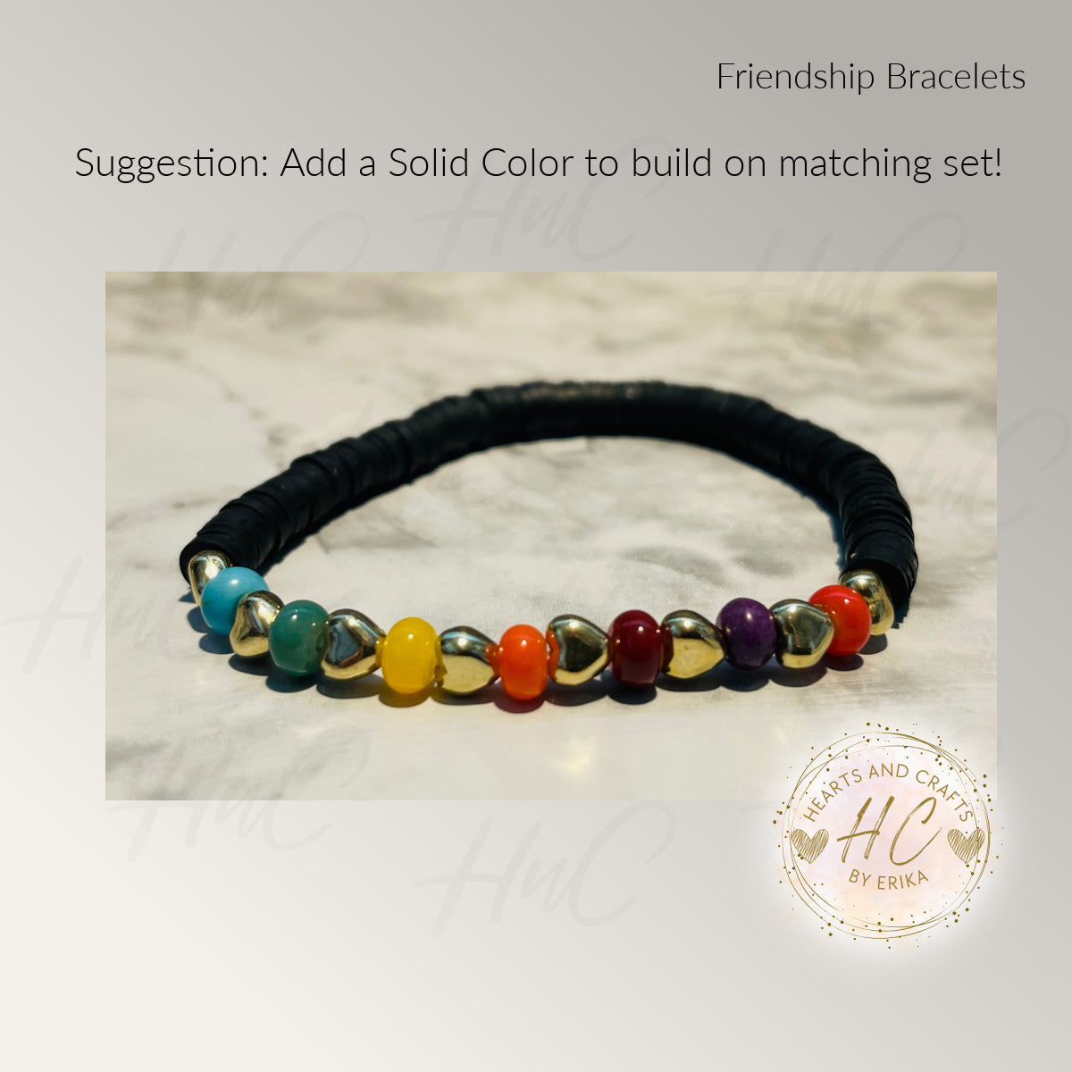 Friendship Bracelets - Rainbow Beads, Clay & Spacers