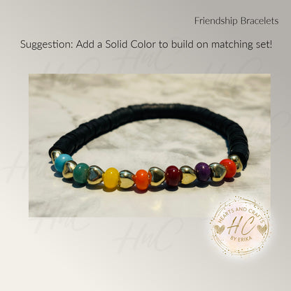 Friendship Bracelets - Rainbow Beads, Clay & Spacers