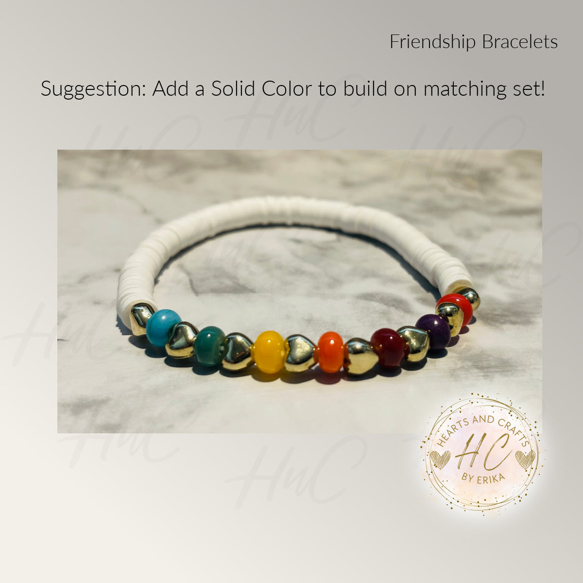 Friendship Bracelets - Rainbow Beads, Clay & Spacers