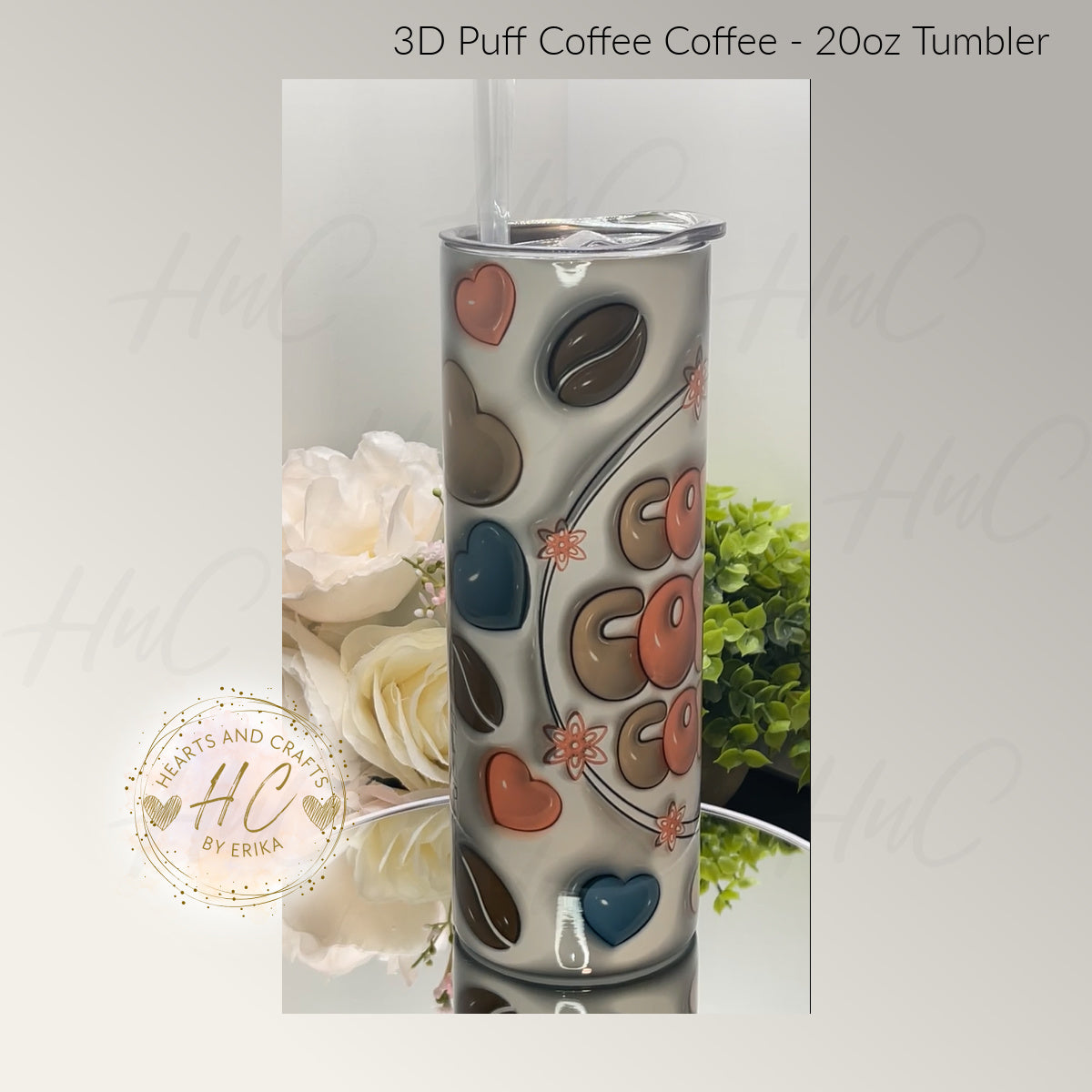 3D Puff Coffee Coffee - 20oz Tumbler