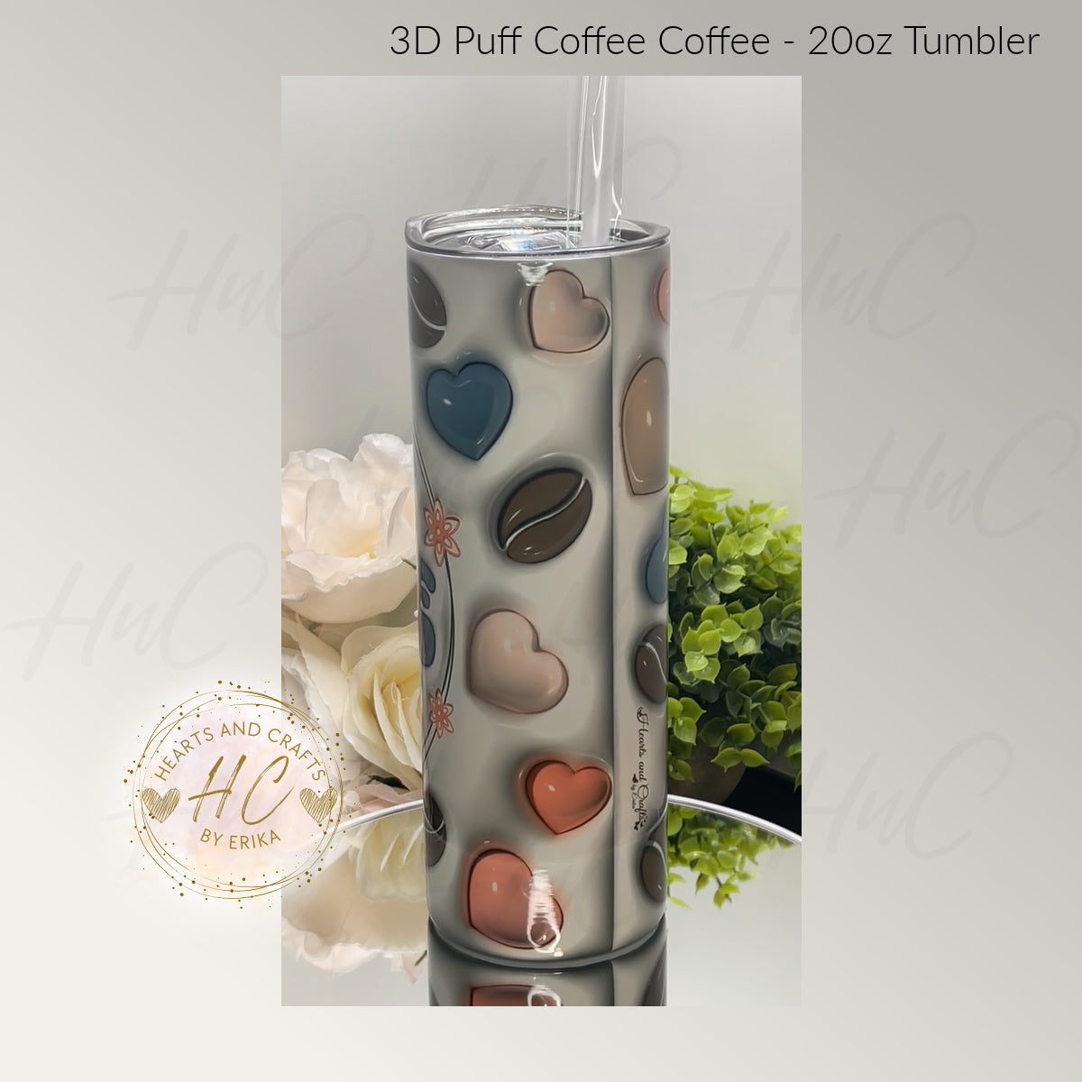 3D Puff Coffee Coffee - 20oz Tumbler