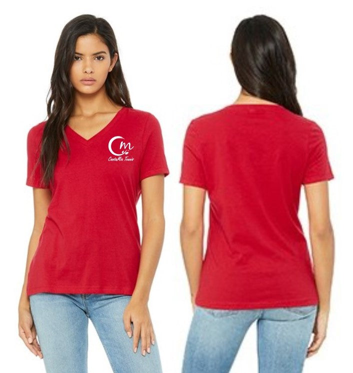 CantaMia - Ladies Relaxed VNeck - 100% Cotton (Bella+Canvas 6405)