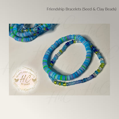 Heishi Bracelets - Seed Bead & Heishi Clay - Turquoise Collection