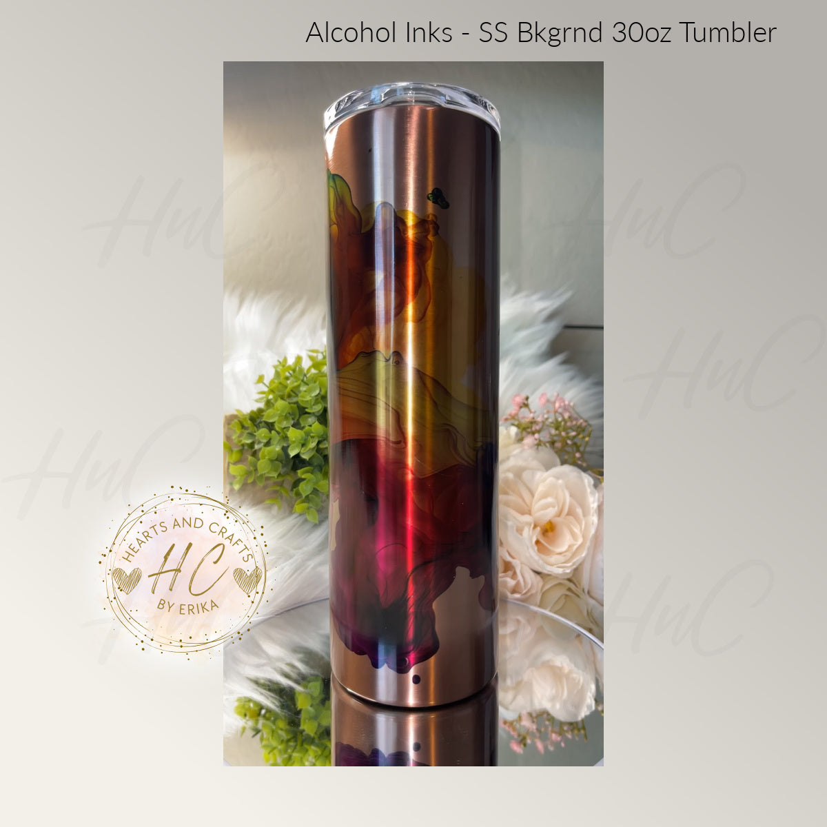 Alcohol Inks - Color on Stainless Steel - 30oz Tumbler