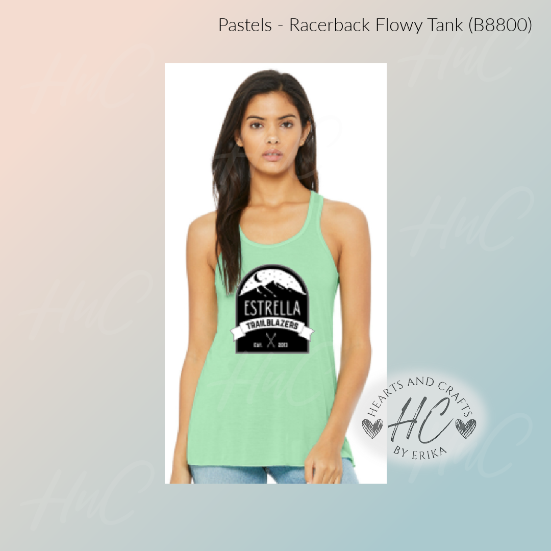 Estrella Trailblazers - Ladies Flowy Racerback Tank - Bella & Canvas (B8800)