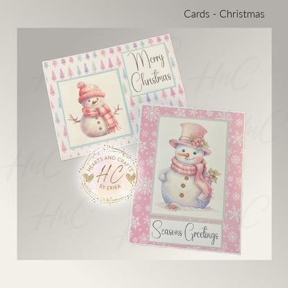 8pk Handcrafted Christmas Holiday Card Set (23-11)