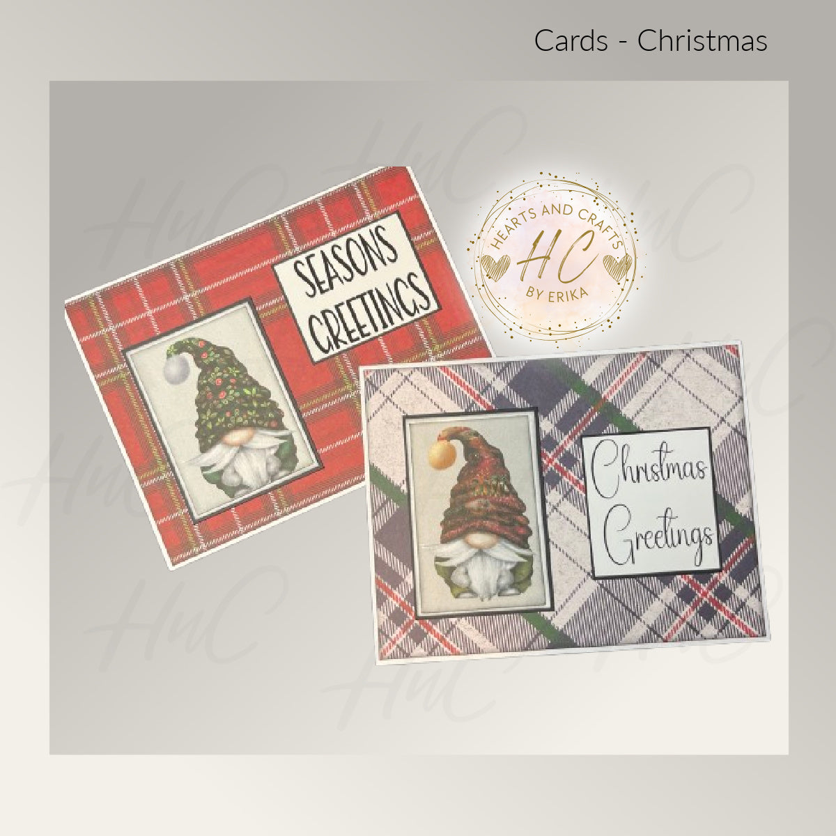 8pk Handcrafted Christmas Holiday Card Set (23-21)