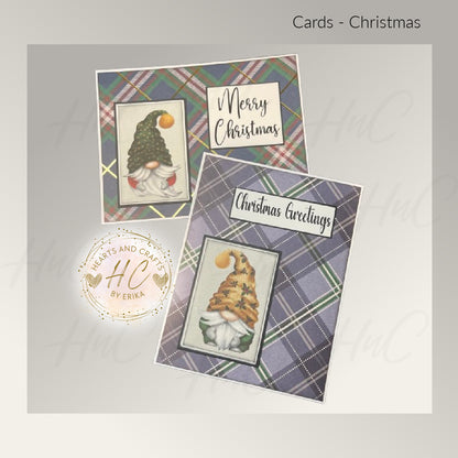 8pk Handcrafted Christmas Holiday Card Set (23-21)