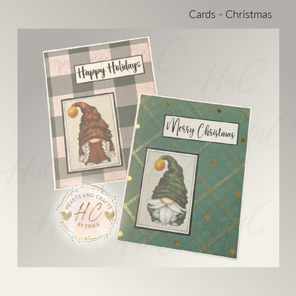 8pk Handcrafted Christmas Holiday Card Set (23-21)