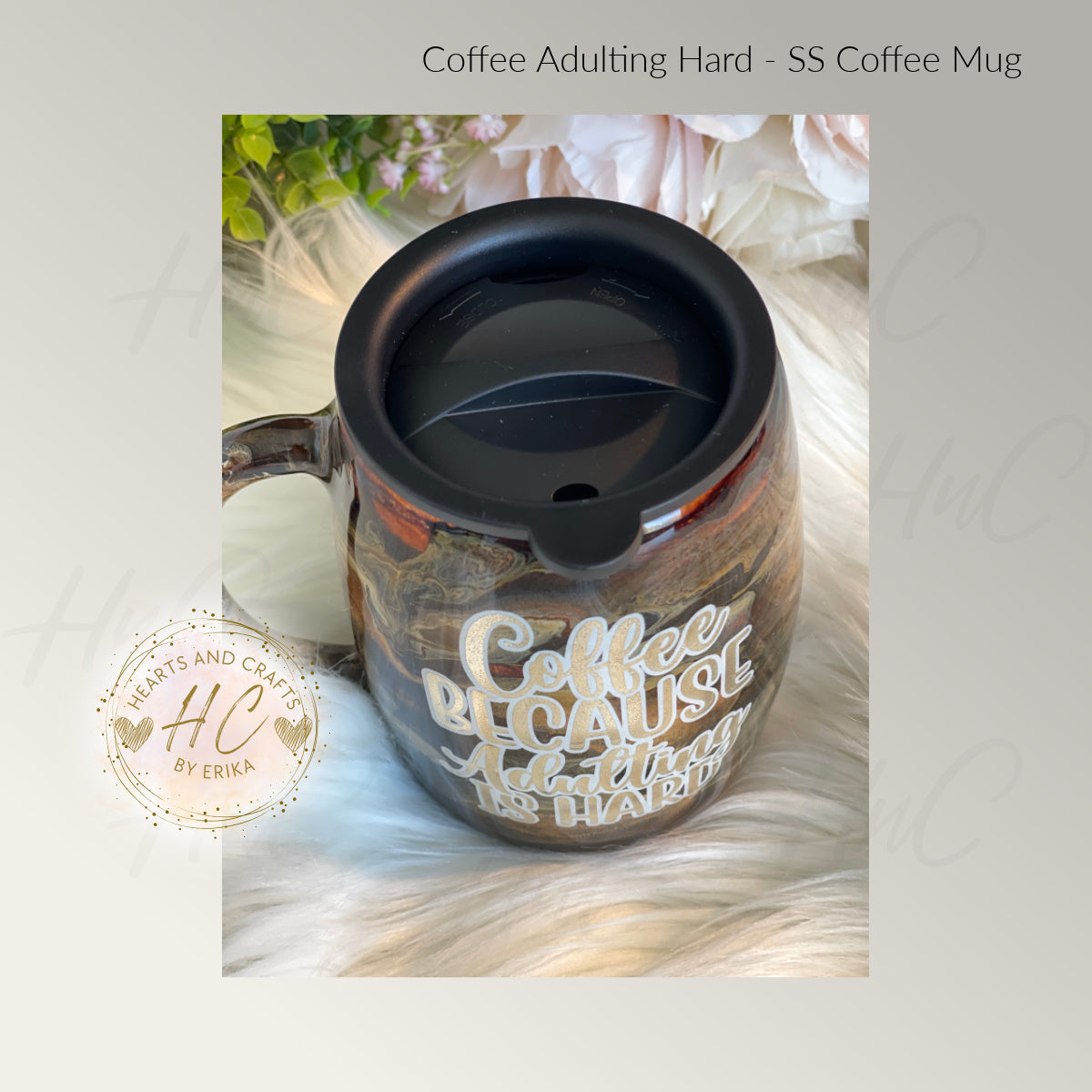 Adulting is Hard - 14oz Resin/Epoxy Coated Coffee Mug