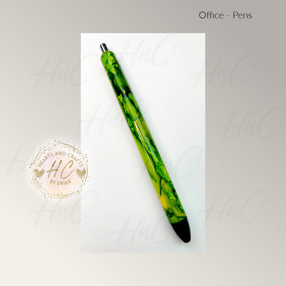 Alcohol Inks - Green - Paper Mate Inkjoy Gel Pen