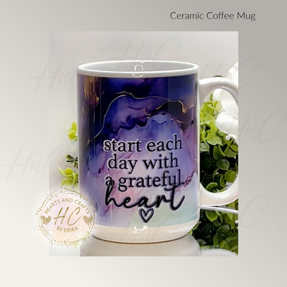 Grateful Heart - Ceramic Coffee Mug