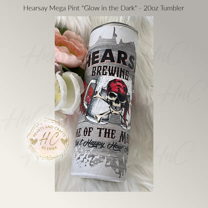 Depp Hearsay - Mega Pint - Glow in the Dark (Blue) - 20oz Tumbler