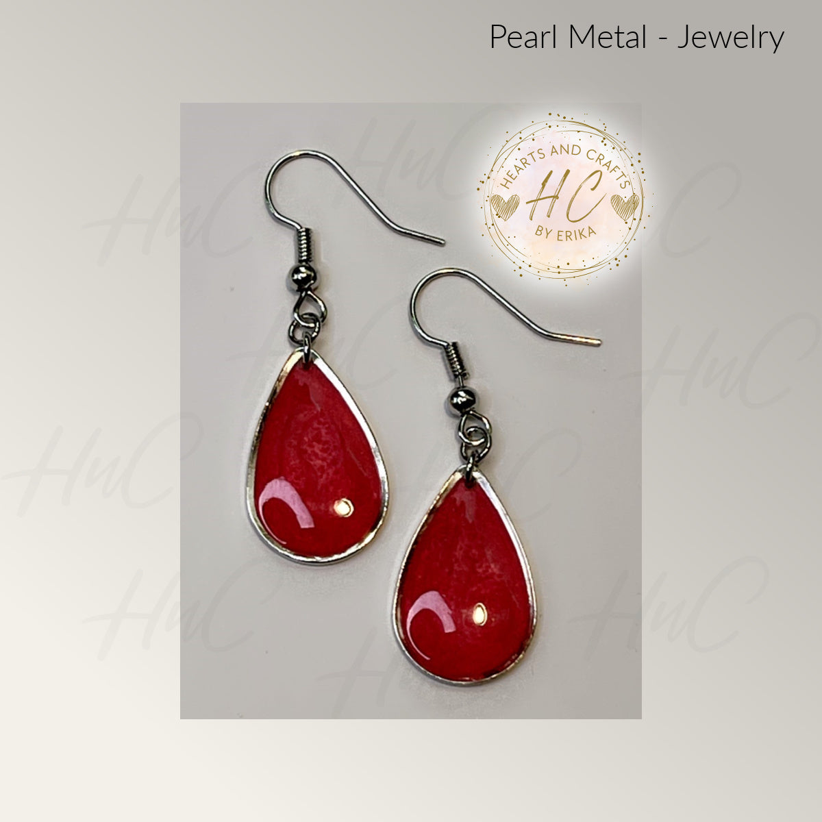 Pearl Collection - Medium Drop Hook Dangle (Pink)