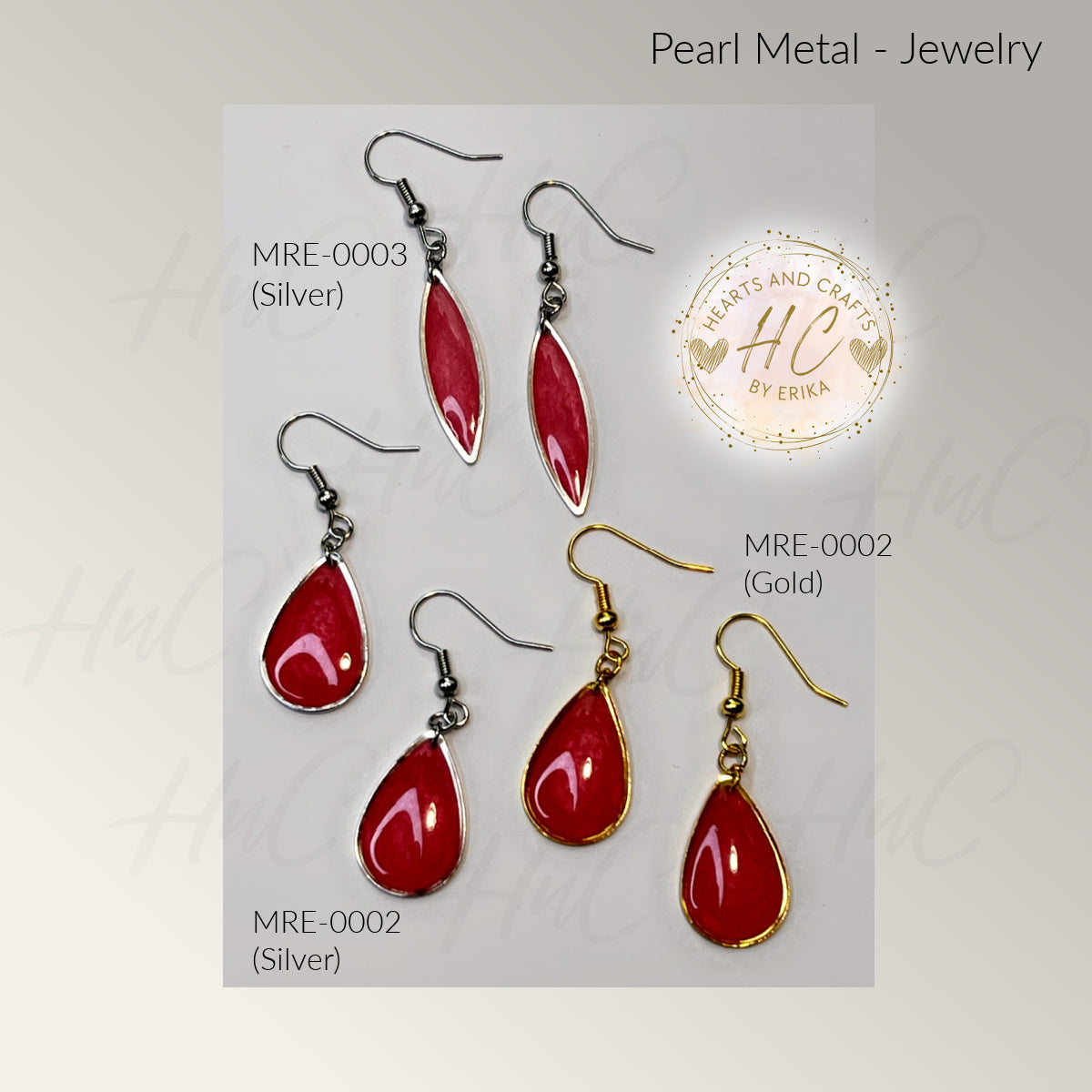 Pearl Collection - Medium Drop Hook Dangle (Pink)