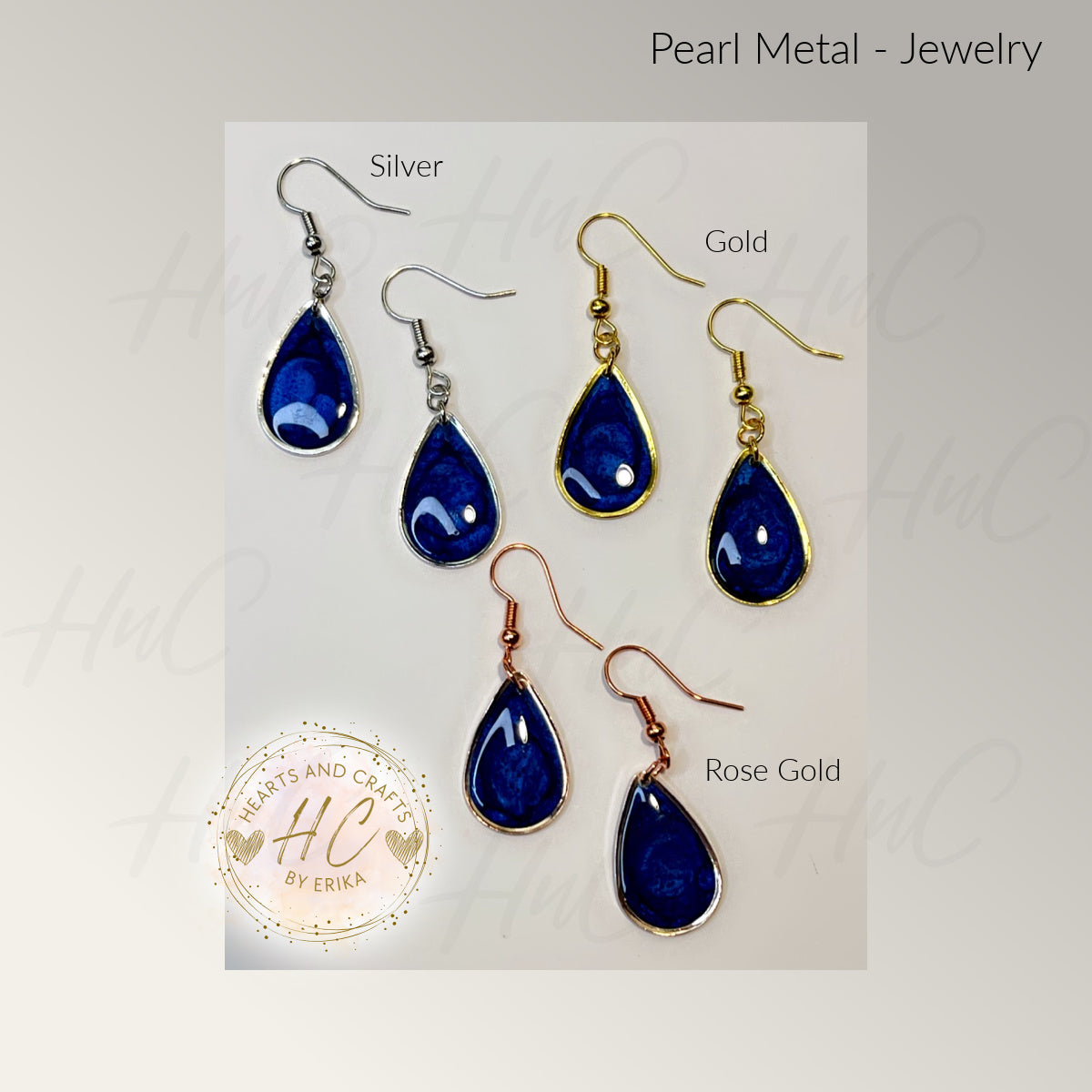 Pearl Collection - Medium Drop Hook Dangle (RoyBlue)