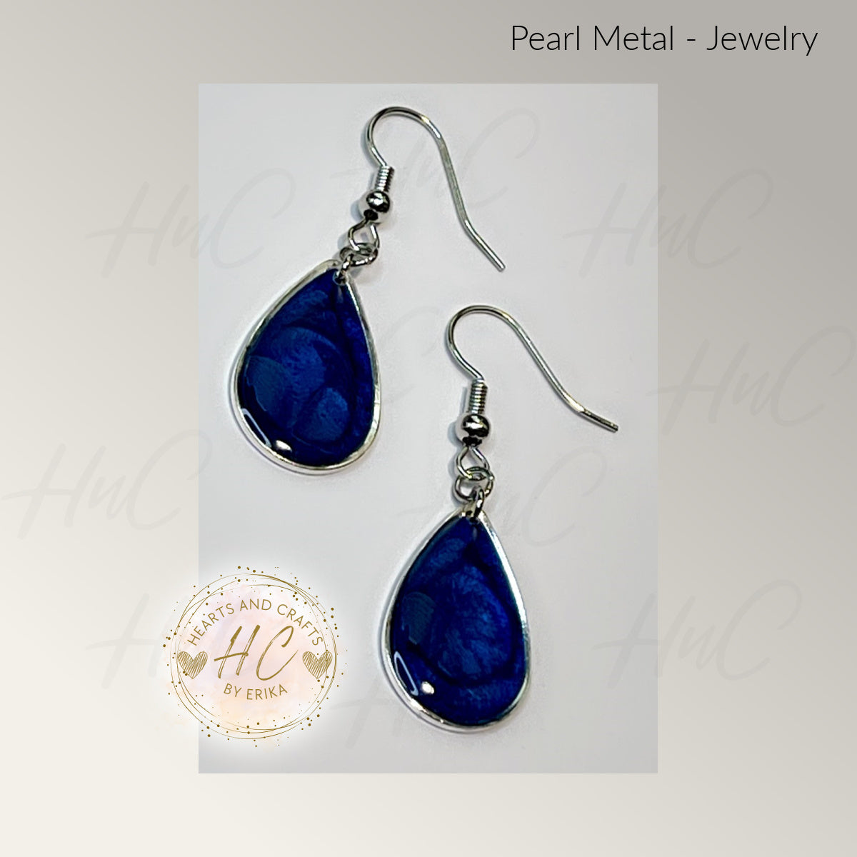 Pearl Collection - Medium Drop Hook Dangle (RoyBlue)