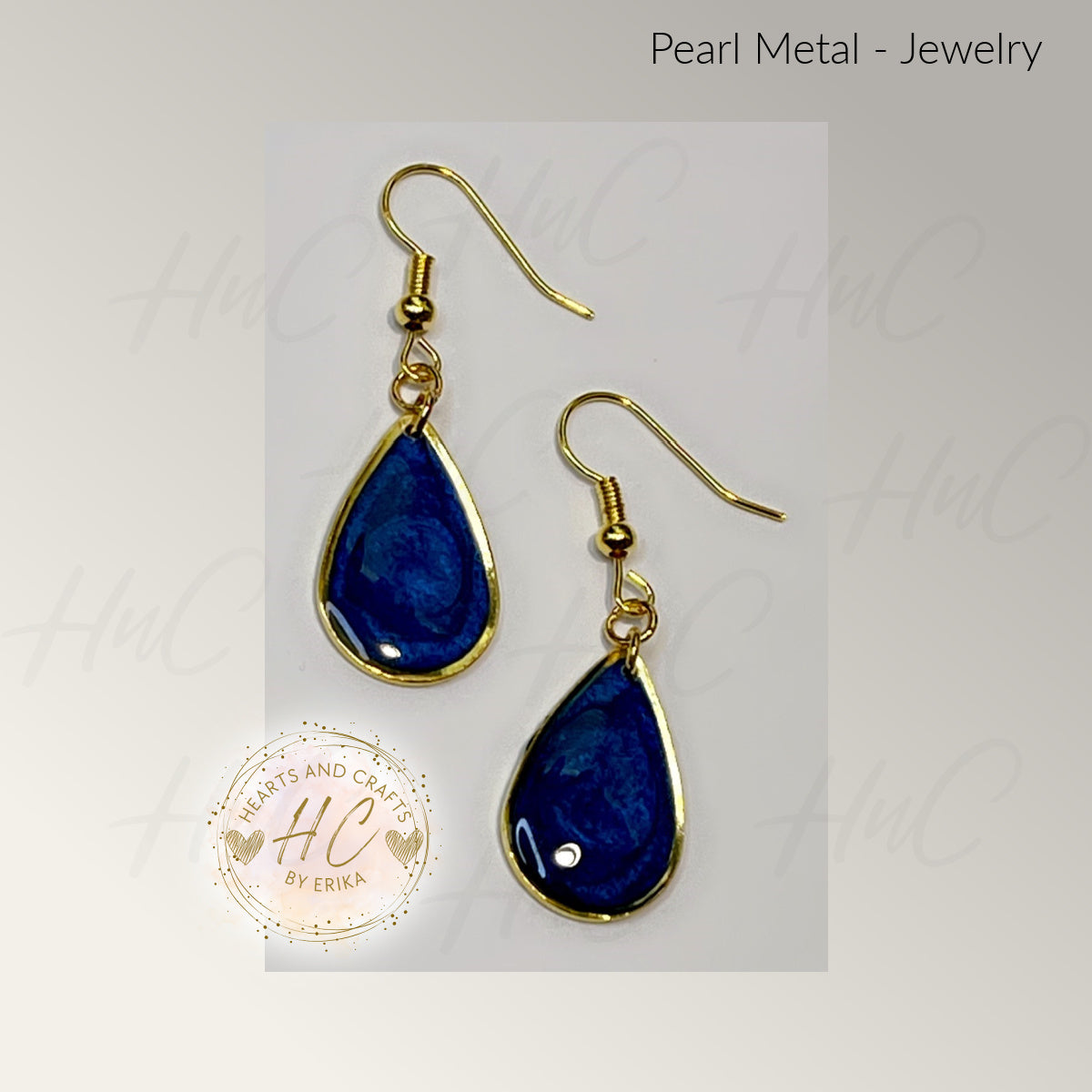 Pearl Collection - Medium Drop Hook Dangle (RoyBlue)