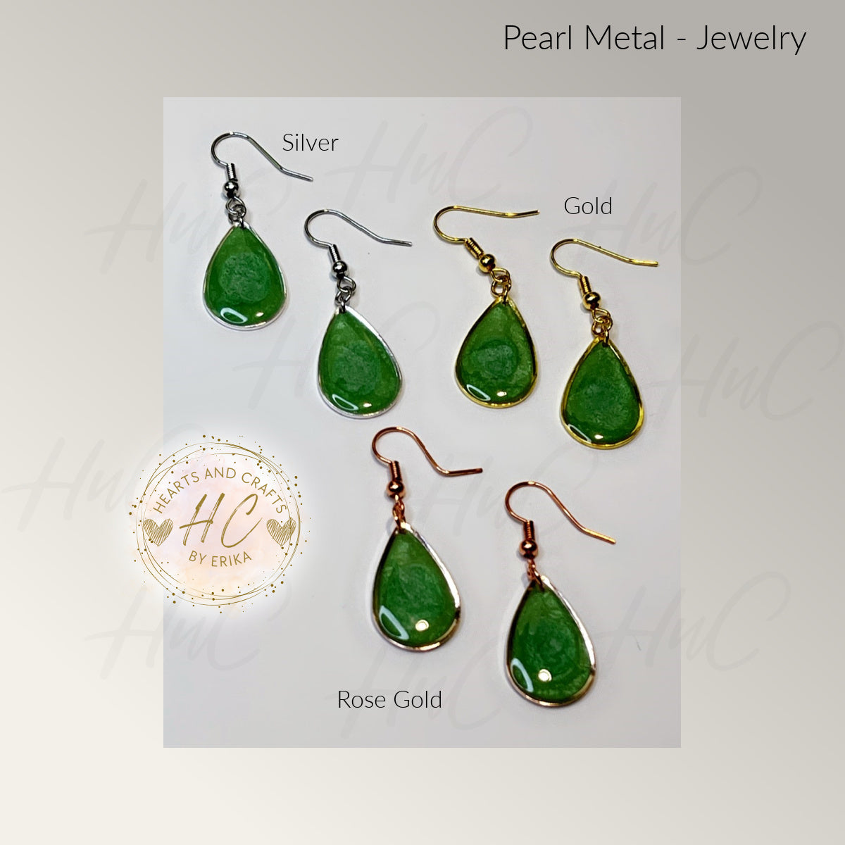 Pearl Collection - Medium Drop Hook Dangle (Lime Green)