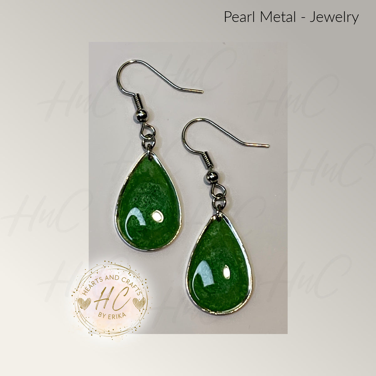 Pearl Collection - Medium Drop Hook Dangle (Lime Green)