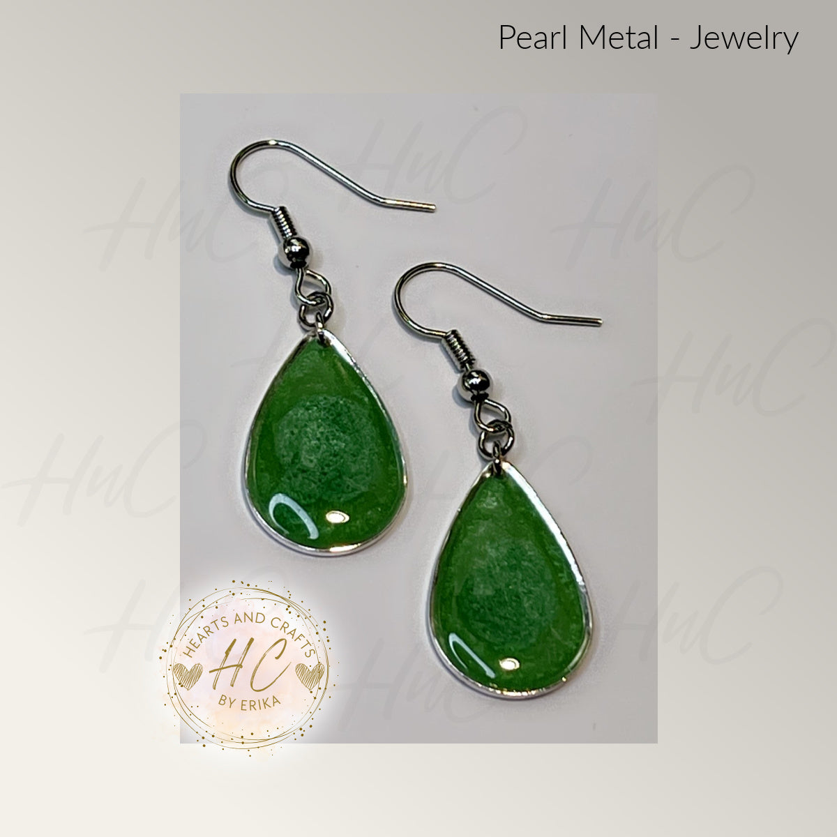 Pearl Collection - Medium Drop Hook Dangle (Lime Green)