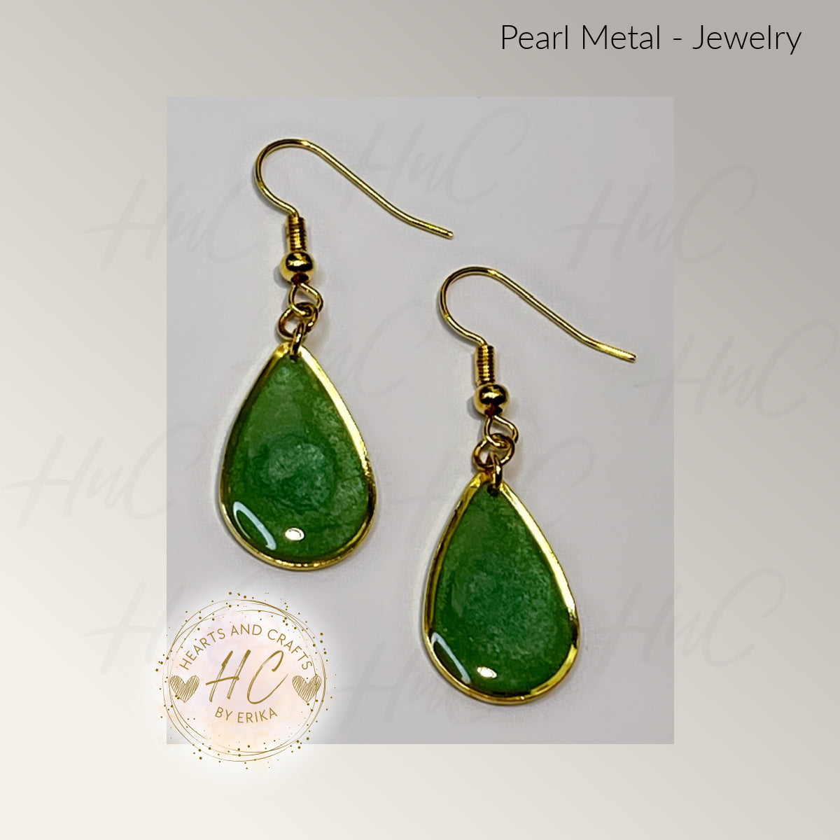 Pearl Collection - Medium Drop Hook Dangle (Lime Green)