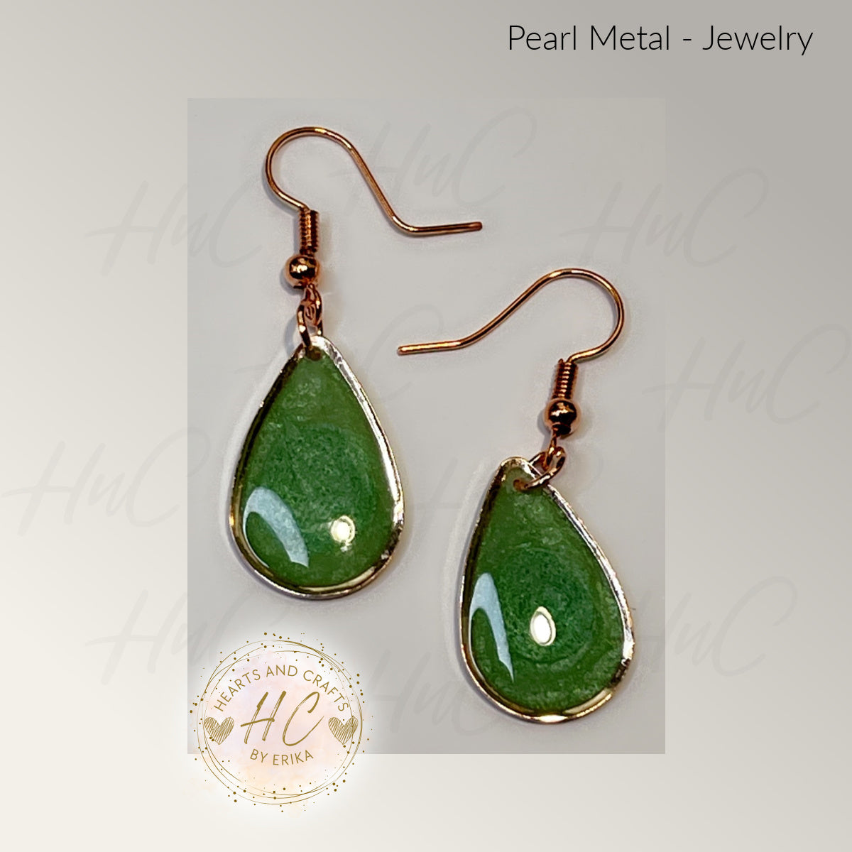 Pearl Collection - Medium Drop Hook Dangle (Lime Green)