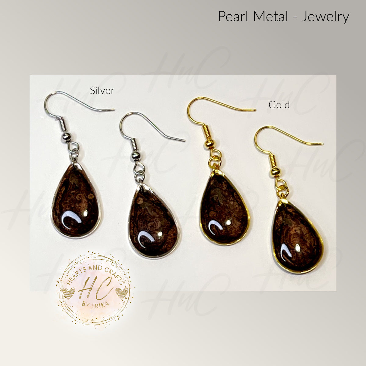 Pearl Collection - Medium Drop Hook Dangle (Dark Purple)