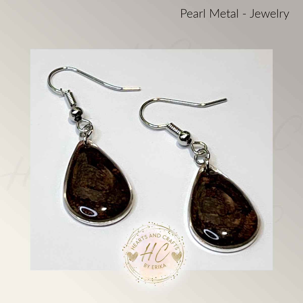 Pearl Collection - Medium Drop Hook Dangle (Dark Purple)