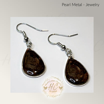 Pearl Collection - Medium Drop Hook Dangle (Dark Purple)