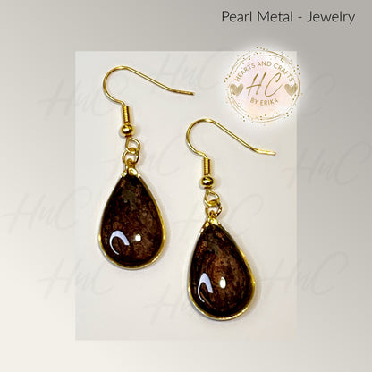 Pearl Collection - Medium Drop Hook Dangle (Brown)