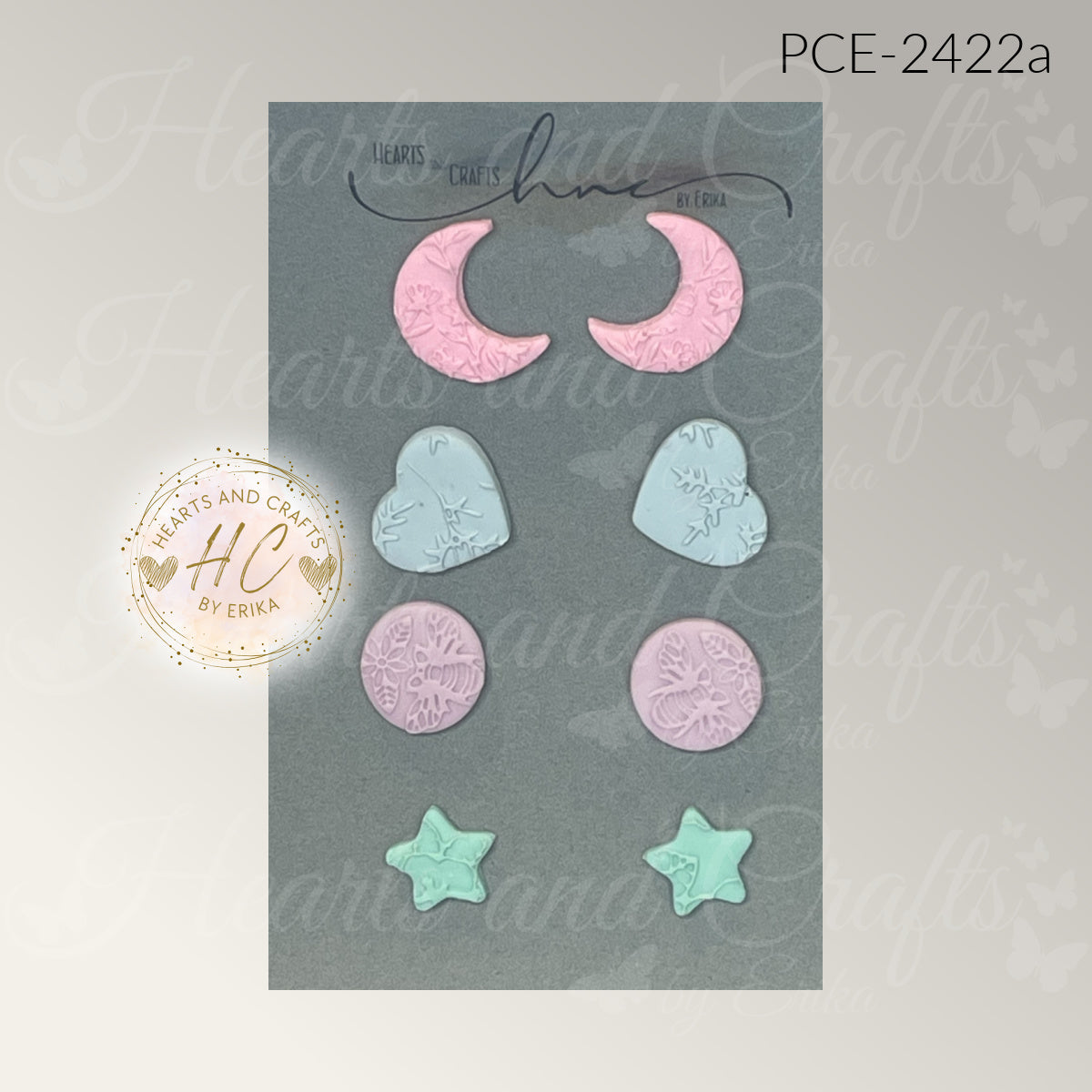 Pastel Collection (Matte) - Post Studs Set - 4 Pair (PCE-2422)