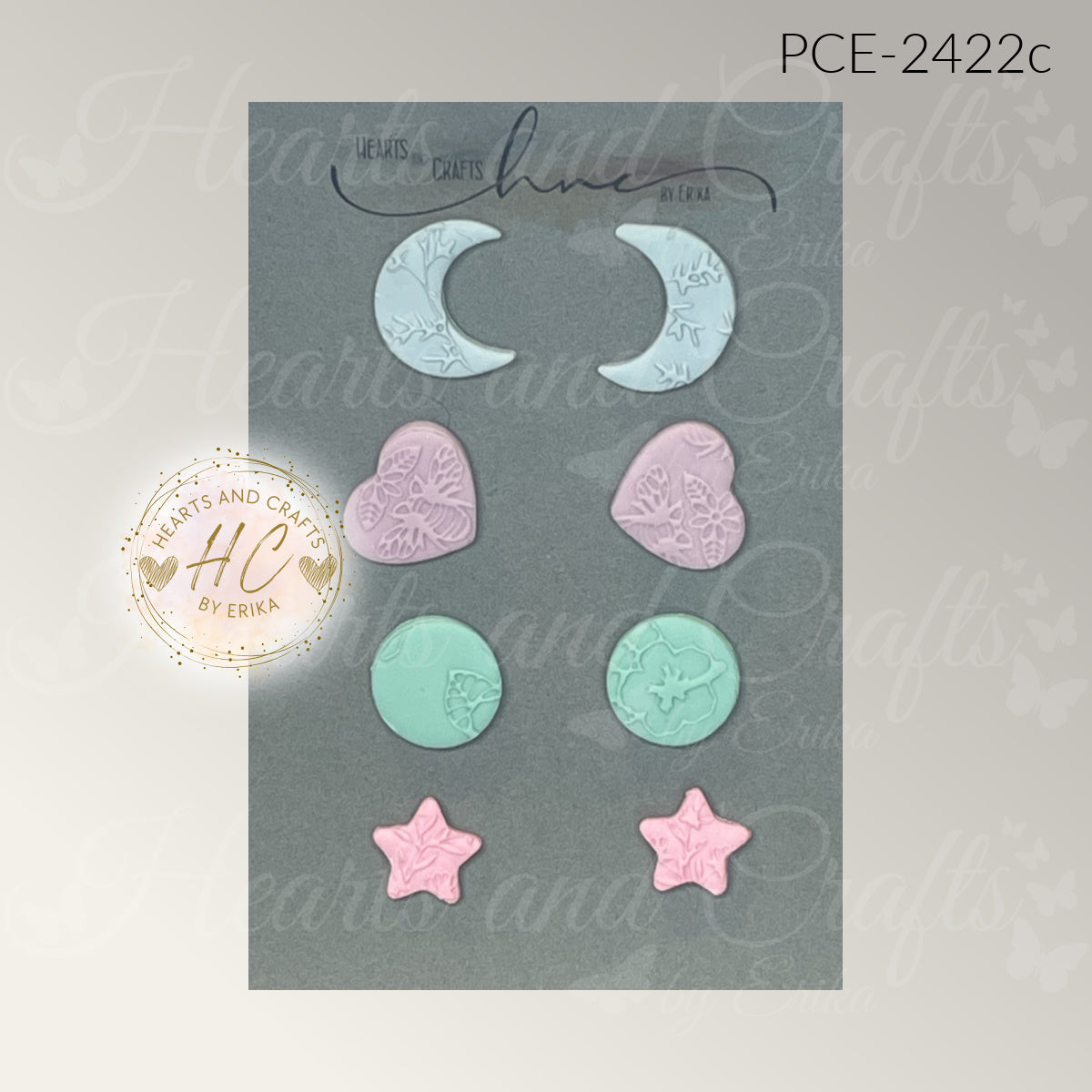 Pastel Collection (Matte) - Post Studs Set - 4 Pair (PCE-2422)